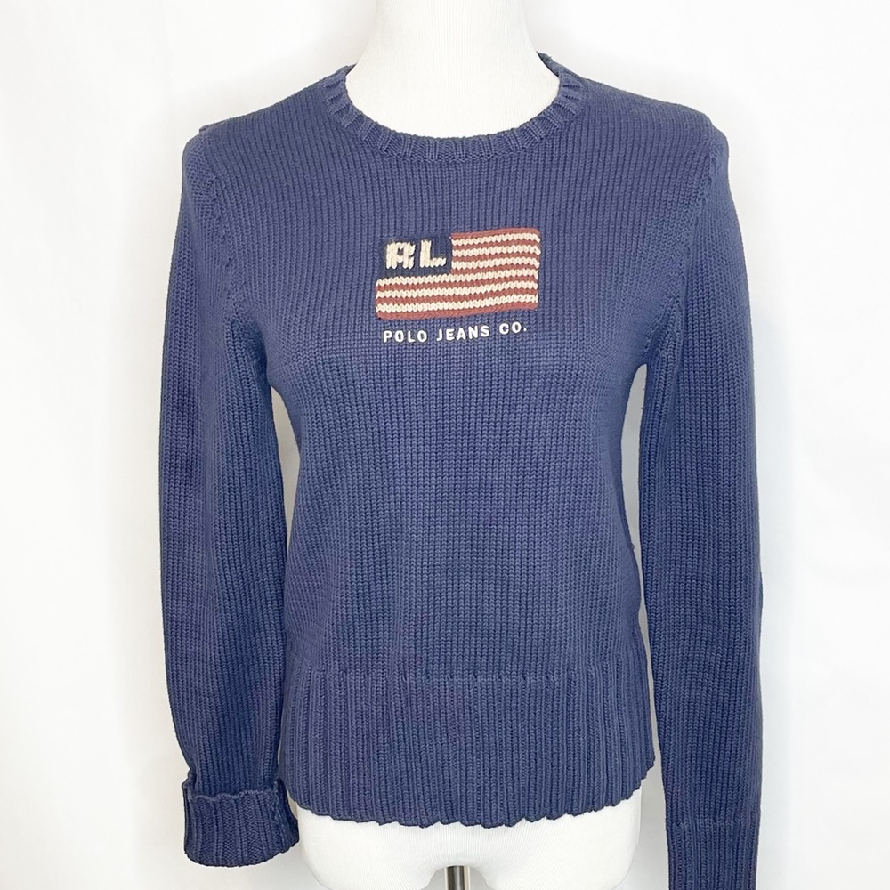 Ralph Lauren Polo Jeans Co. American Flag Sweater (M)